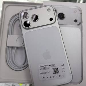 A grade 港版 iPhone 17 ProMax  256gb 93🔋 8700$
