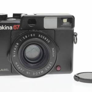 Plaubel Makina 67 6x7 Film Camera+Nikkor 80mm F2.8 Lens （meter works)