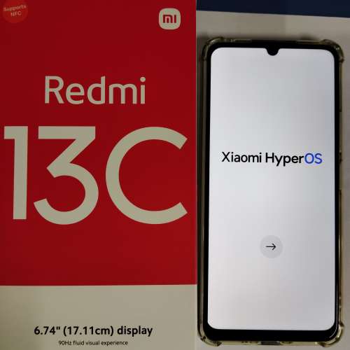 紅米13C 8GB 256GB 4G有NFC黑色港行手機已過保(私保1個月)