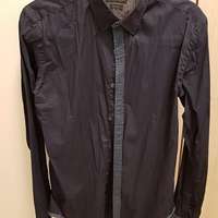 90%New新Zara Mens Shirt Blue Black Color 藍黑色修身涼快恤衫