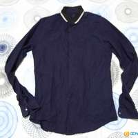 90%New新Zara Mens Shirt Blue Black Color Slim fit藍黑色厚身超修身恤衫