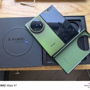 Vivo X Fold5 折疊手機，16GB+512GB 國行29/7/2025 有保養,幾乎全新，無花無崩，價...