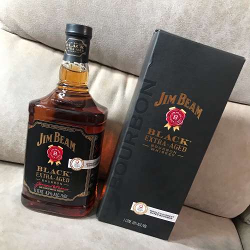 🥃 JIM BEAM Black Extra-Aged 1L 43% Bourbon Whisky USA NEW 全新 美國🇺🇸 波本...