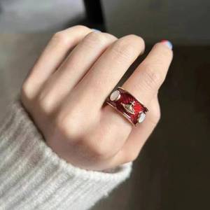 中古現貨｜Vivienne Westwood Gold Red Opal King Ring