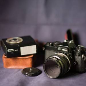 nikon fe & 55mm f3.5 micro & speedlight sb-15