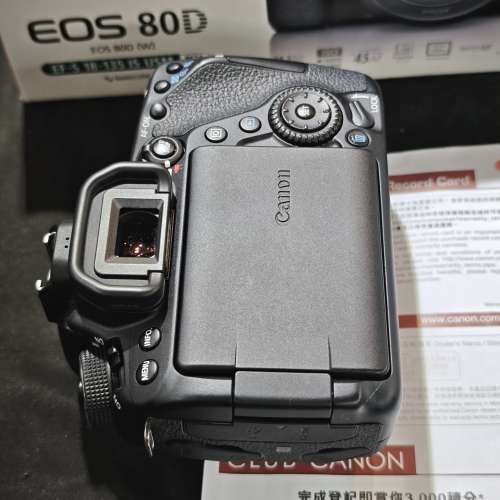 canon 80D 佳能 body 機身 行貨有盒冇單有證冇保 95%以上新 1電一充連肩帶