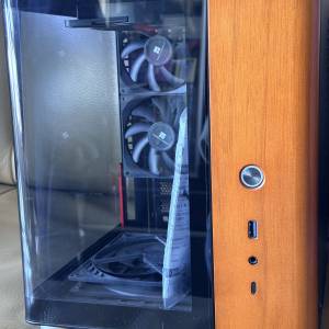 Jonsbo TK-0 Mini-ITX 曲面玻璃機箱 - Black 黑色 (連4個機箱風扇)