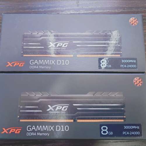 XPG Gammix D10 DDR4 8GBx2 3000MHz 記憶體