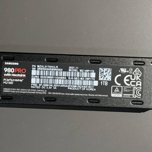 Samsung 980 PRO 1TB M.2 SSD with Heatsink PS5 Ready