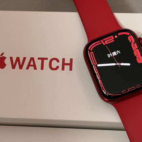 Apple Watch S7 45mm 紅色 全套有盒 (GPS + 流動網絡)