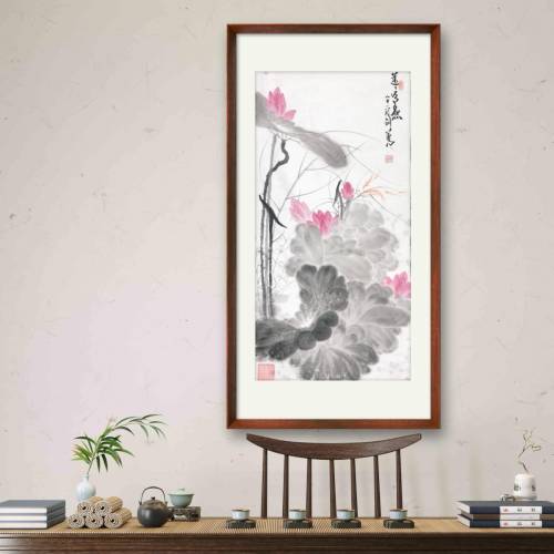 连年有余鱼任训善手绘真迹名人字画