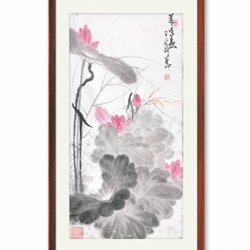 连年有余鱼任训善手绘真迹名人字画