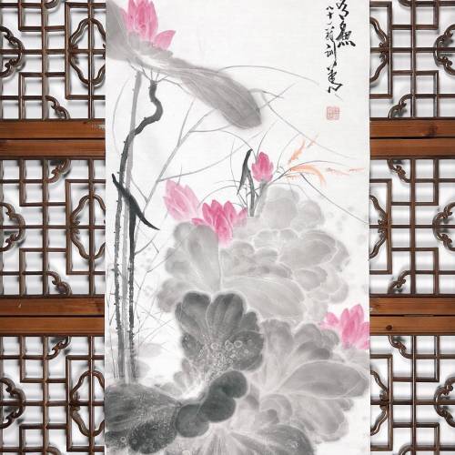 连年有余鱼任训善手绘真迹名人字画