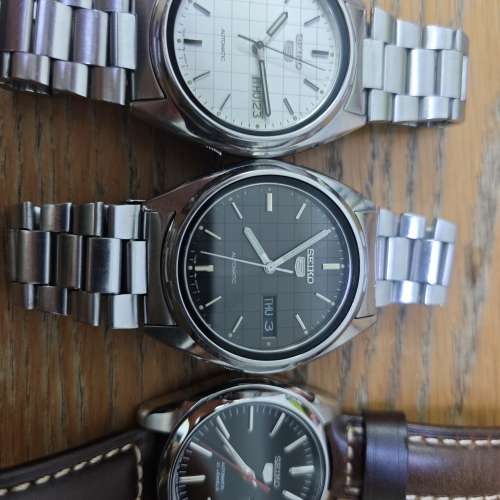 SEIKO 5 罕見 精工5號 5仔 vintage 格仔面 黑色自動機械錶