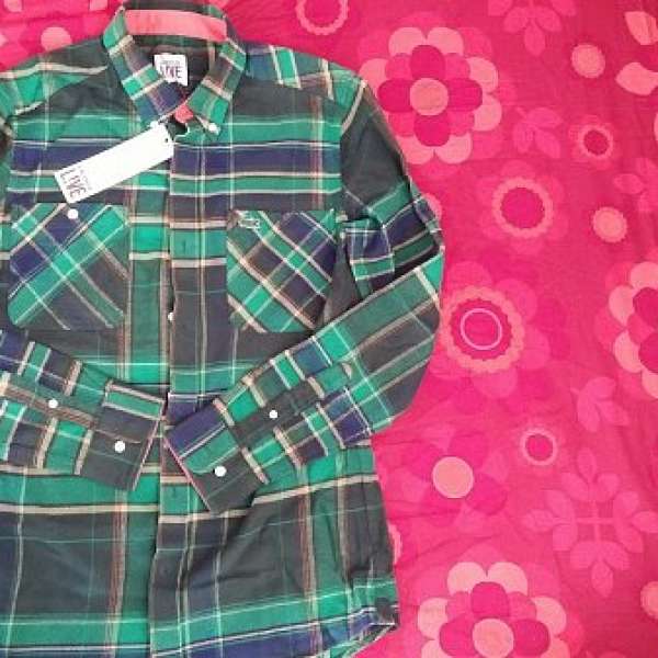 全新Brand New真品未搣Tag Lacoste Live Shirt 長袖法蘭絨恤衫