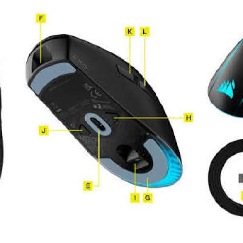 港行Corsair M75 Wireless Lightweight RGB 99% New