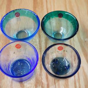 ADERIA 津輕玻璃 石塚硝子 青森之海 The sea in Aomori 清酒杯 日本製 Japanese Sa...