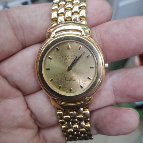 ( 已售出 ) 古董Vintage Rolex Cellini 6622 Gent's 33mm 18KT Gold Quarz Watch