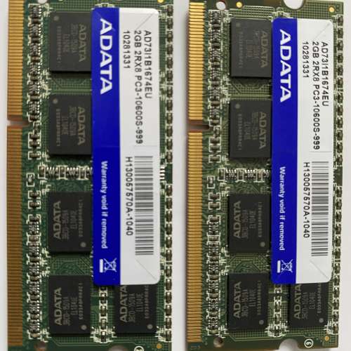 RAM 10600 2GBx2=4GB