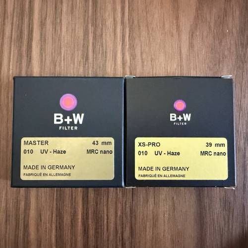 B+W Master 010 UV Haze MRC nano 39mm, 43mm filter
