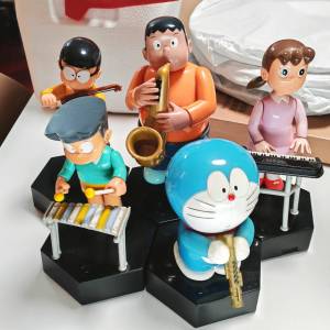 多啦A夢樂團公仔五隻一套
