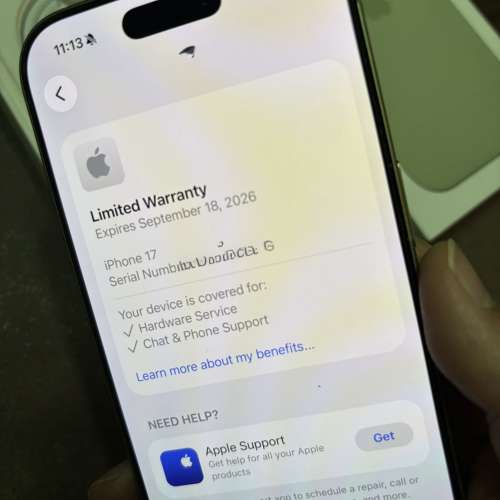 98% New Apple iPhone 17 256Gb Green 行貨全套