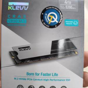 KLEVV CRAS C910 M.2 4TB SSD 全新未開封 香港行貨 有單有保