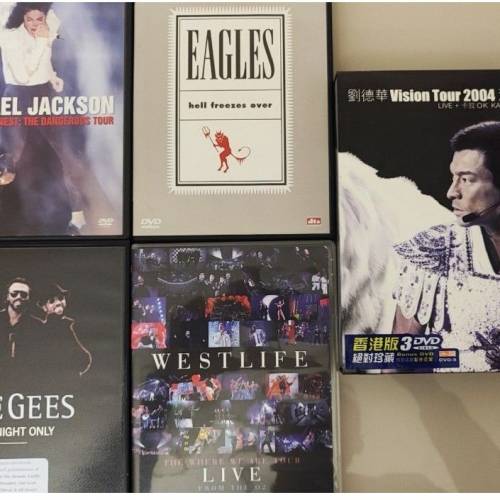 正版演唱會：劉德華、Bee Gees、Westlife、Michael Jackson、Eagles，Concert Live...
