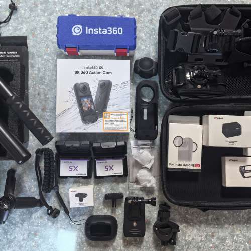 Insta360 X5  全新 行貨 有單據 未激活、連所有配件 (全新密封、未拆包装最後三套）...