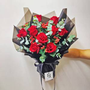 [門市自取][QuadrupleFlower]💐❤️✨ 純粹真愛 | 紅玫瑰鮮花花束 情人節花束 Vale...