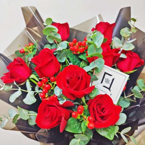 [門市自取][QuadrupleFlower]💐❤️✨ 純粹真愛 | 紅玫瑰鮮花花束 情人節花束 Vale...