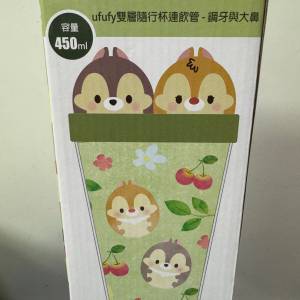 Disney Chip 'n' Dale 鋼牙與大鼻隨行杯(450ml)