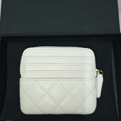 全新CHANEL粉色細號銀包