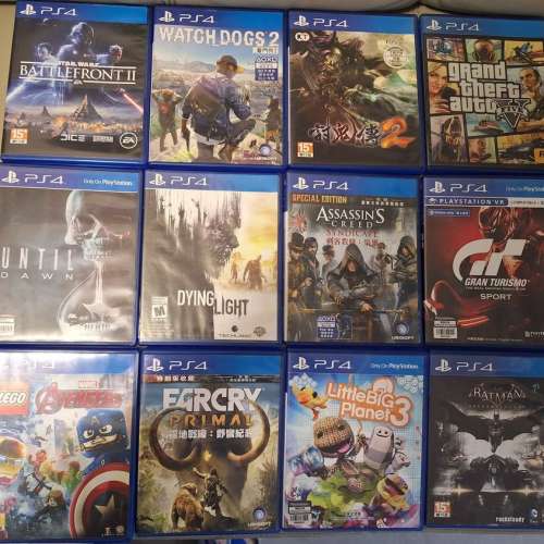 Playstation PS4 games 每款80元 正版碟正常玩 面交屯馬線沙田圍至九龍灣或金鐘或SF😄