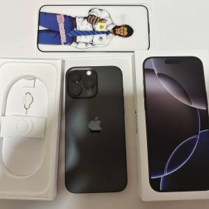 極新,有apple單,香港行貨,黑色iphone 16 pro max 512gb openline 5G 有盒