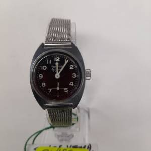 古董Vintage 80年代 法國Yema Lady's Hand-winding  Red Dial Watch W/Offset Seco...
