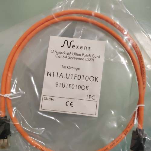 Lot of 5 Patch cord  Cat6A 高速 上網線 100元5條
