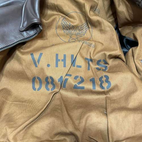 Nappa leather jacket military