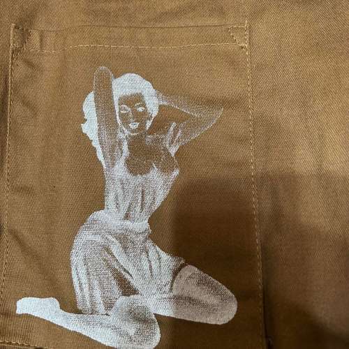 Nappa leather jacket military