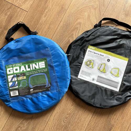 便攜式可摺疊 足球龍門 (兒童 運動 玩耍 踢球遊戲) 全新！