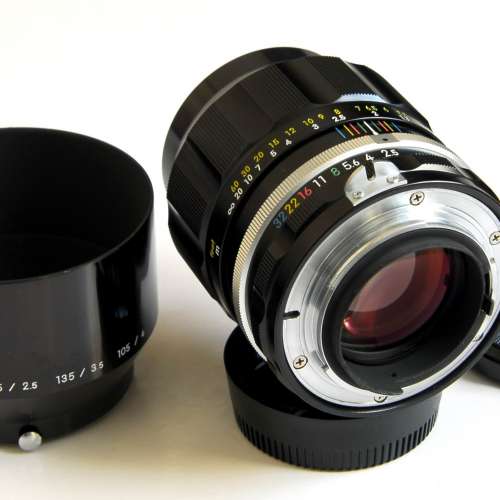 Nikon 105MM f2.5 Nikkor P.C Auto 收藏級 99% New 附原廠HS-4金屬遮光罩