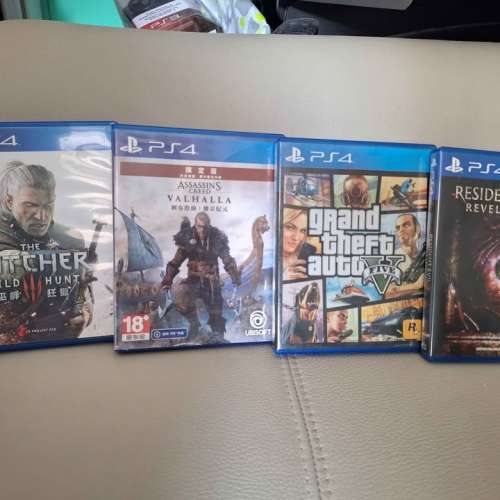 PS4 game Assassin creed Valhalla Witcher wild hunt 3 每款90元 resident evil r...