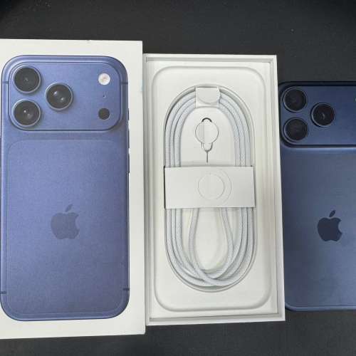 99%New iPhone 17 Pro 256GB 藍色 香港行貨 蘋果保養到2026年12月9日 電池100% 全套...