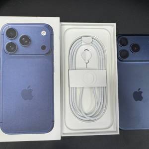 99%New iPhone 17 Pro 256GB 藍色 香港行貨 蘋果保養到2026年12月9日 電池100% 全套...