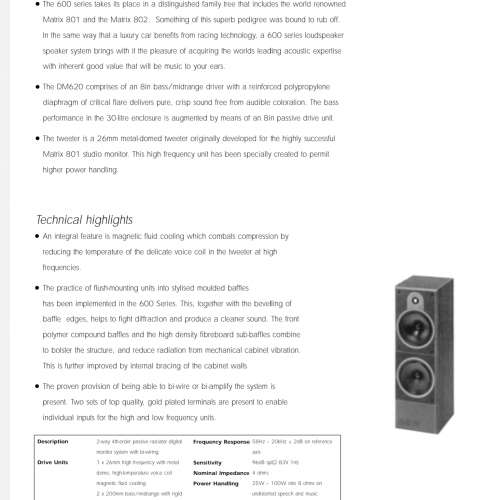 B&W DM620 座地喇叭