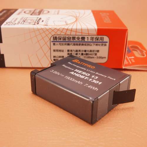 香港行貨 由BATTPRO免費一年保用電池合GoPro 13 Hero 13 Hero13 action camera專用