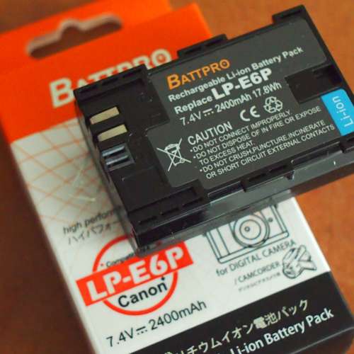 香港行貨 免費一年保用 LPE6P LP-E6P電池合Canon R5 Mark II,EOS R6 Mark III相機...