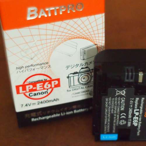 香港行貨 免費一年保用 LPE6P LP-E6P電池合Canon R5 Mark II,EOS R6 Mark III相機...