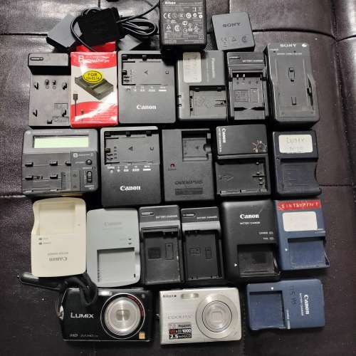 Lots of camera, batteries and charger for sale