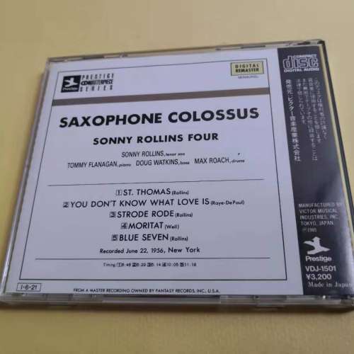 SAXOPHONE COLOSSUS SONNY ROLLINS 日本首版